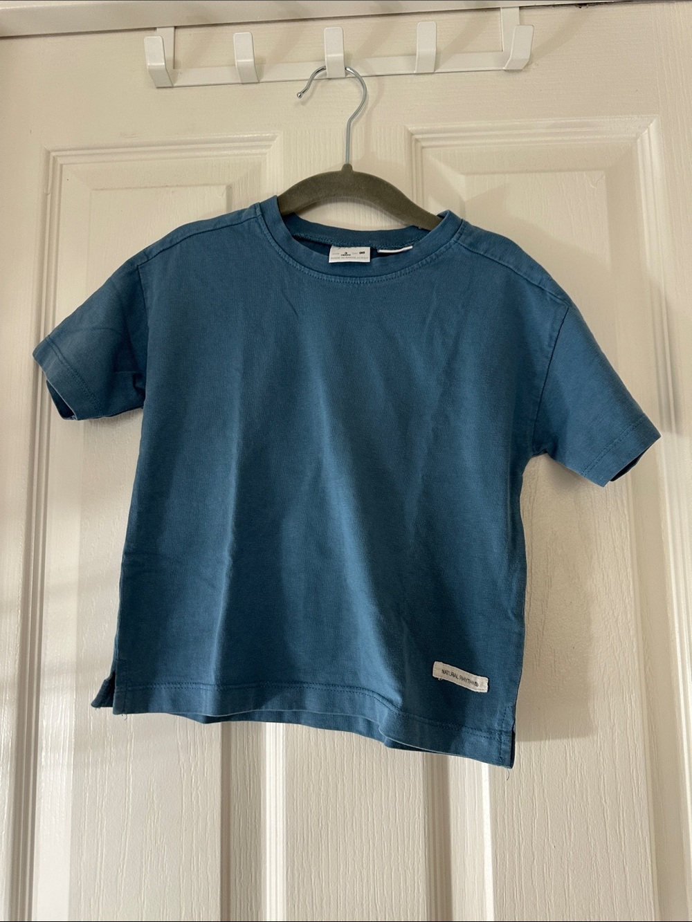 Zara Boys' Teal Blue Short-Sleeve Crewneck Tee
